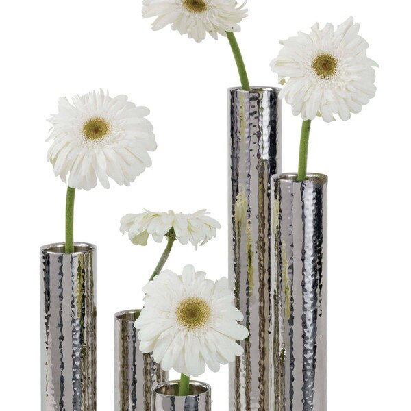 Hammered Bud Vase Set